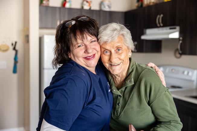 Client with Caring Transitions team member after estate cleanout in West Chester